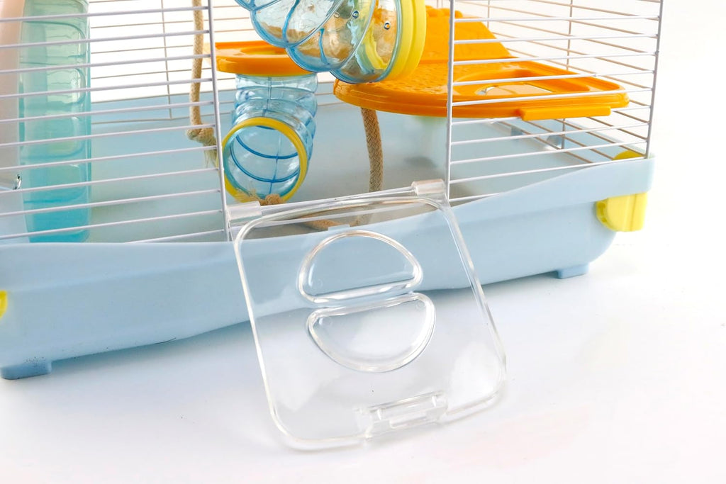 PETZHUBO Hamster Cage Small Animal Cage 3 Layers Cage Size：14.17"(W) X10.63(L) X16.73 (H) Suitable for Hamsters up to