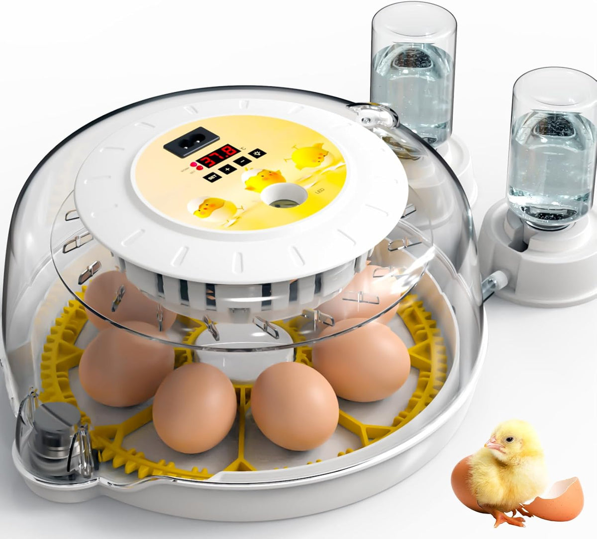 Egg Incubators for Hatching Eggs with Automatic Egg Turner, 8 Incubator for Chicken Eggs with Egg Candler for