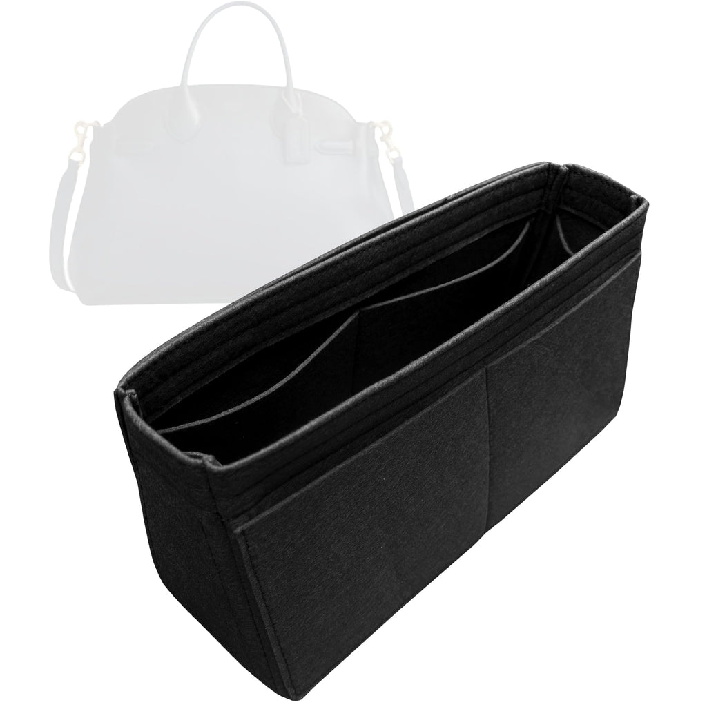 Organizer for Coa.h Soft Empire Carryall (Size 40, Ivory), Felt Bag Insert for 28/40/48 with Keychain Hook