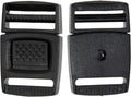 Various Sizes Black Center Release Plastic Buckle for Backpack Straps Webbing Strapping 5PCS