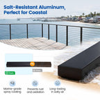 4Pack 4ft Black Aluminum Cable Railing Handrail Rectangular HL10