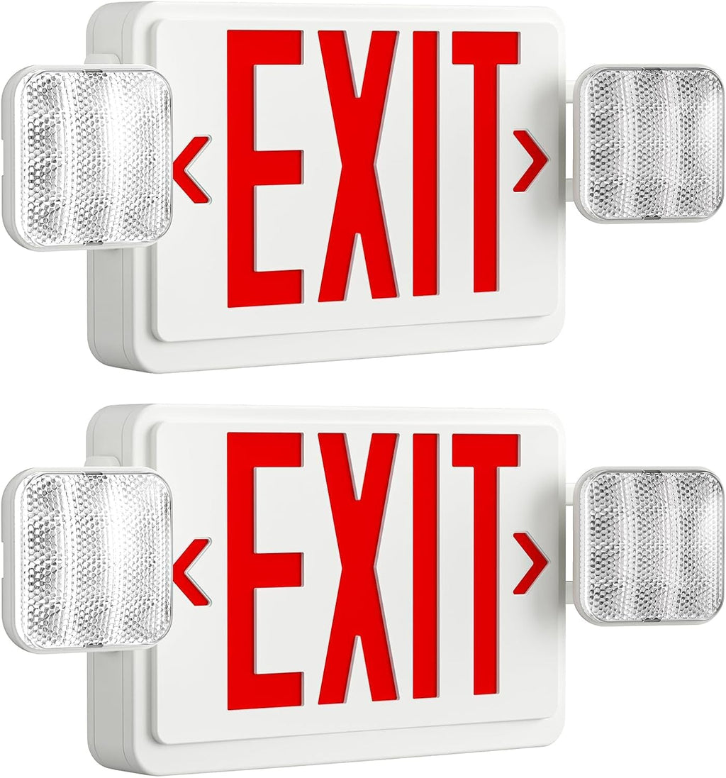 Freelicht 2 Pack Commercial Double-Sided Exit Sign with Large LED Lights