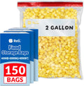 2 Gallon Food Storage Bags (150pk) | Resealable Storage, 2 Gal Size