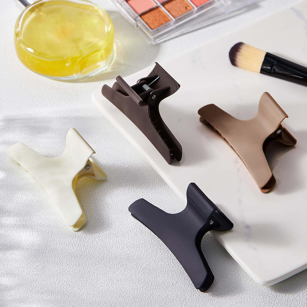 12 Pcs Neutral Butterfly Claw Clips for Hair Sectioning