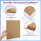 100 Pack 9x12 Corrugated Cardboard Sheets, Flat Cardboard Inserts for Shipping, Mailing, Packing, DIY Crafts