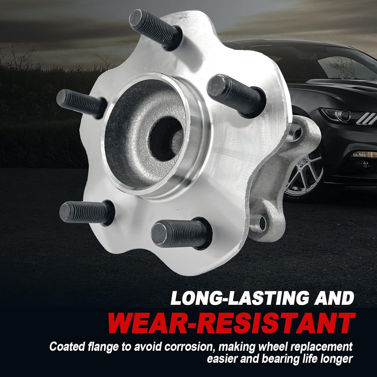 Pair 512388 Rear Wheel Bearing Hub Assembly Compatible with Nissan Altima 2007-2018, Maxima 2009-2019, Murano 2015-2019, Pathfinder 2013-2019, for Infiniti JX35 2013, QX60 2014-2019, 5 Lug w/ABS