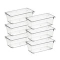6 Pack Drawer Organizer, 3" x 6" Plastic Storage Bins