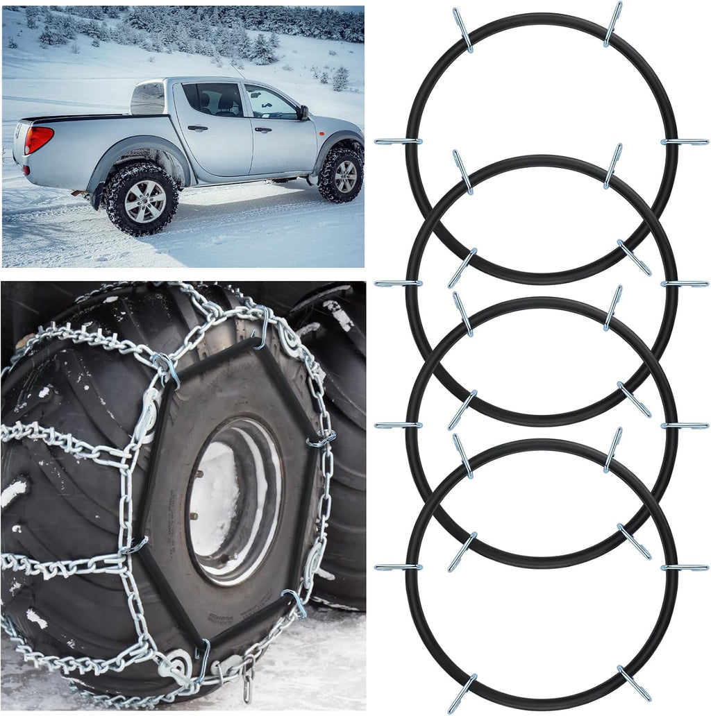 4 Pcs Light Truck Traction Chain Rubber Tightener Grip Light Truck/SUV Tire Tensioner Adjuster Tire Chain Tensioner