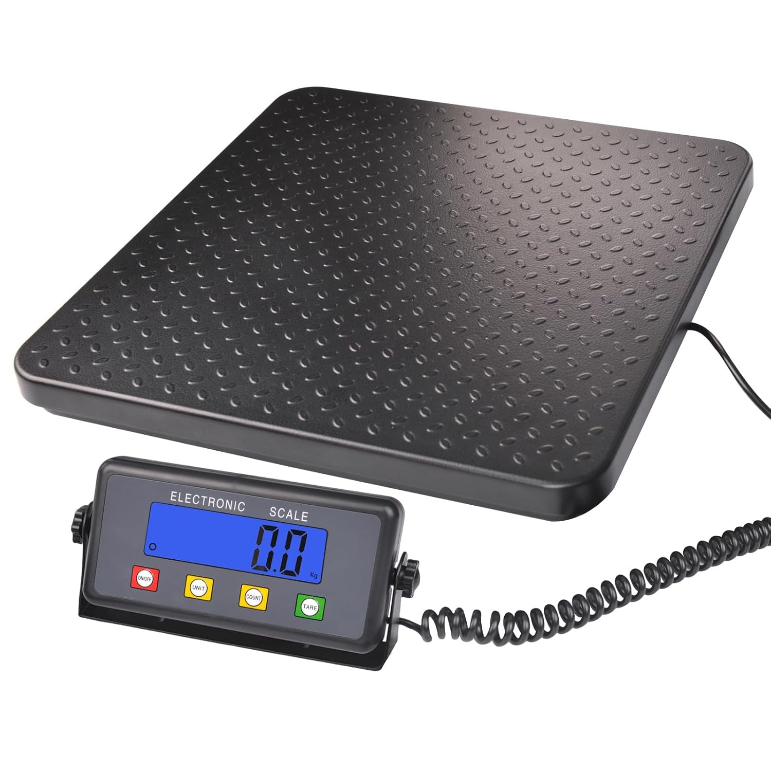 Surmountway Industrial Shipping Scale 440lbs, Anti-Slip Aluminium Platform | 11.8"X11.8", Tare/Count/Auto-Off, Easy