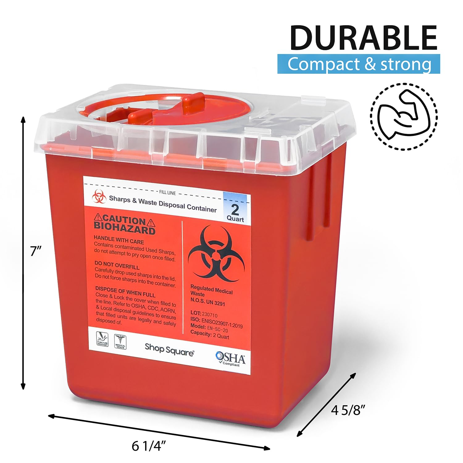 Sharps Container, Sharps Containers for Home Use, Needle Disposal Containers, Sharps Disposal Container, Biohazard