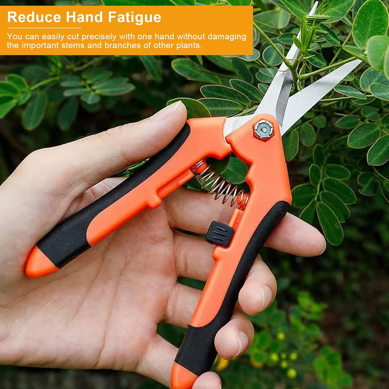 2 x Garden Pruning Shears Straight Tip Harvesting Shears with Stainless Steel Blades Small Pruning Shears Bonsai