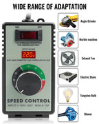 AC Motor Speed Controller 120V Variable Voltage Regulator with LED Display