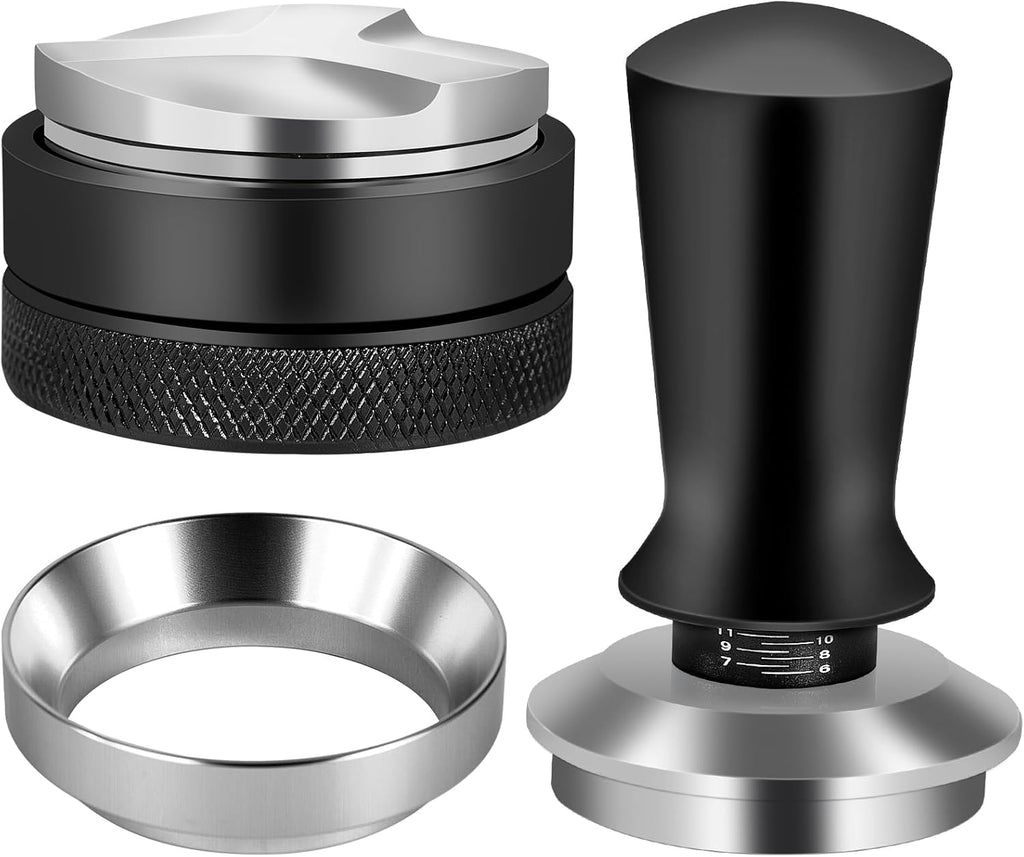 51mm Espresso Accessories Kit, Distributor, Tamper, Dosing Funnel | Spring Loaded Calibrated Tamper, Espresso