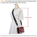 Wide Shoulder Purse Strap Replacement Adjustable Belt Canvas Bag Crossbody Handbag (Leather Buckle-Coffee)