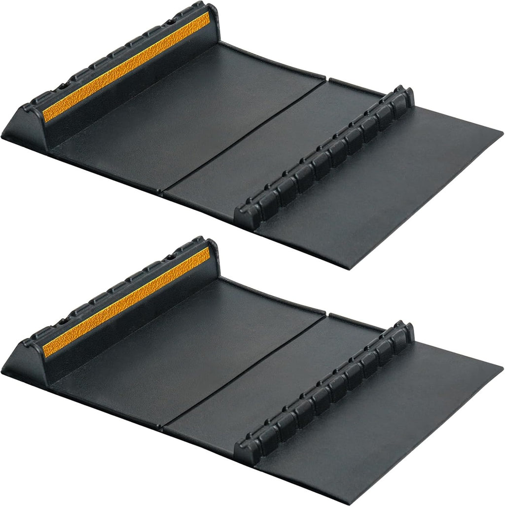 Car Parking Guide Mat, Durable Self Adhesive Anti-Skid Rubber Parking Mat, Wheel Stopper, 2 Pack FoldingTire Guides