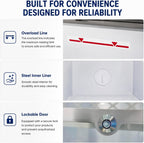 Commercial 7.0 Cu.Ft Ice Cream Display Freezer, Flat‑Top Sliding Glass Door