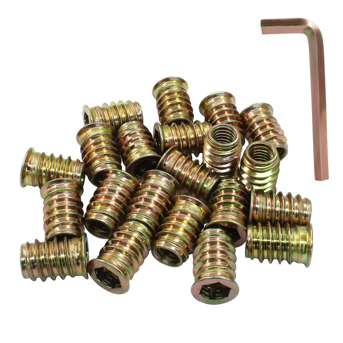 30 Pcs 5/16"-18 x 20mm Threaded Inserts for Wood