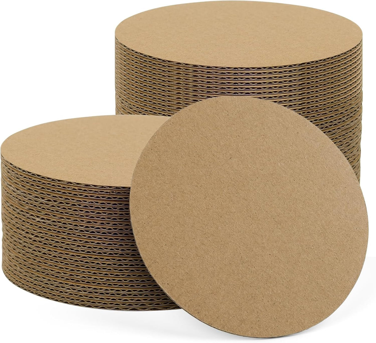 60 Pack 12 Inch Round Circle Corrugated Cardboard Sheets