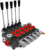 Monoblock Hydraulic Directional Control Valve, 5 Spool, 21 GPM, SAE Ports