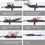 Ayaport Boat Tie Down Straps to Trailer 2 inch x 4ft Boat Straps, 2PK