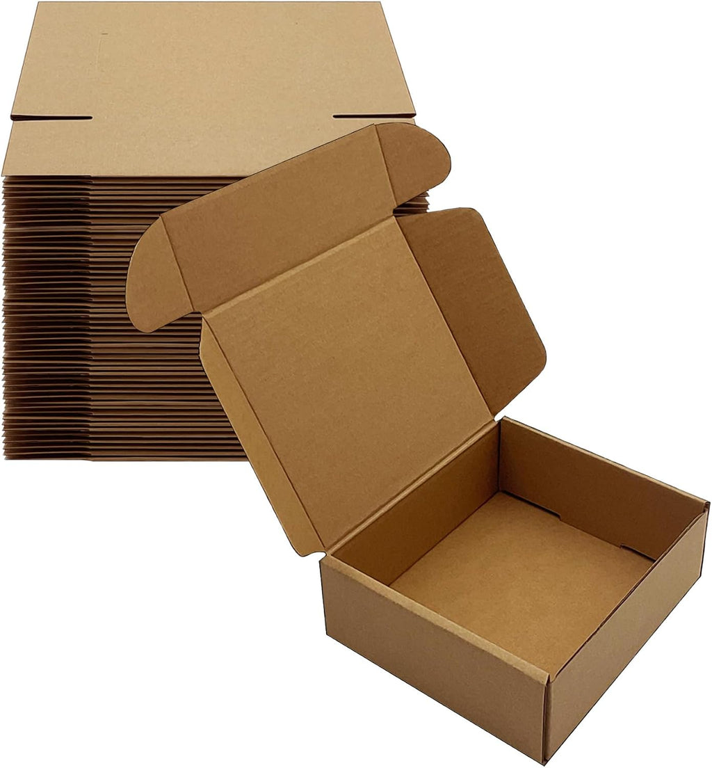 Shipping Boxes 6x5x2 inch 50 Pack,Brown Corrugated Mailers for E-Commerce