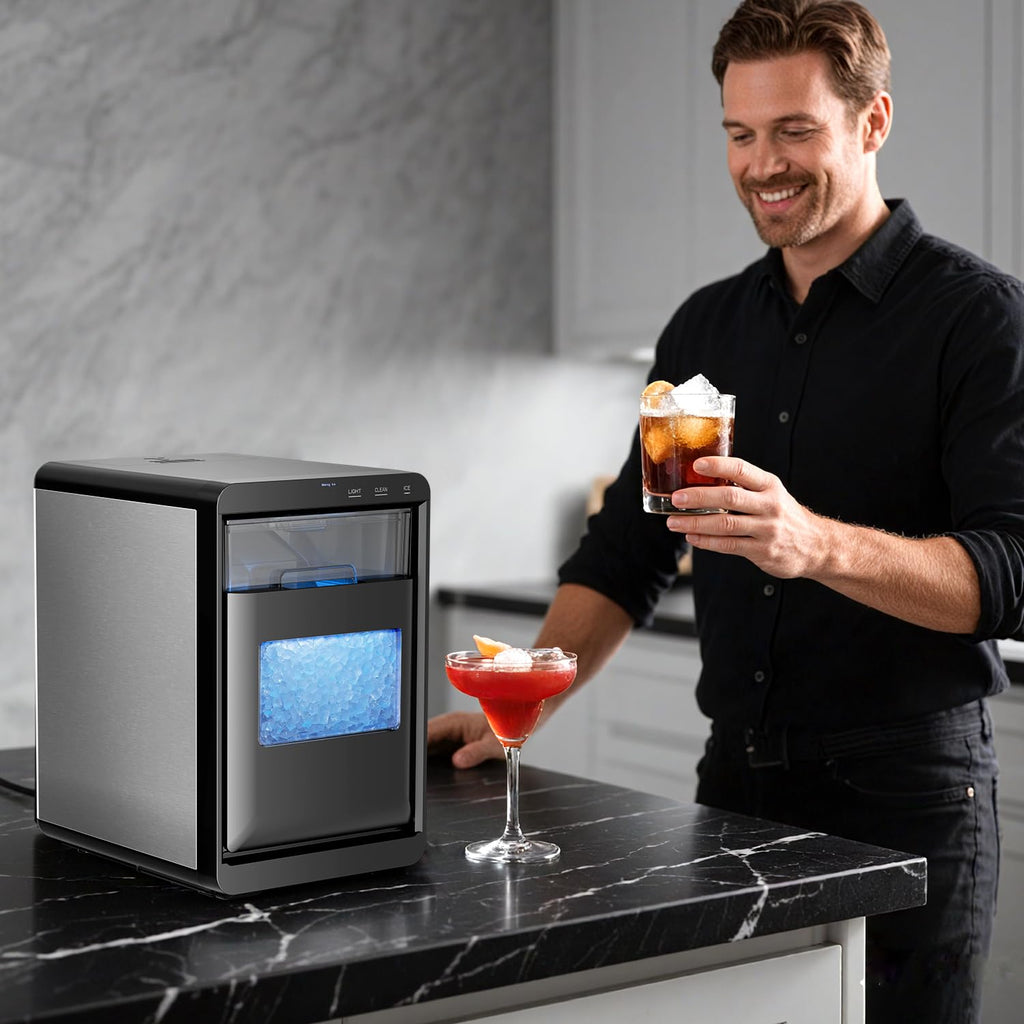 Nugget Ice Maker Countertop 44Lb/Day LED Display Machine