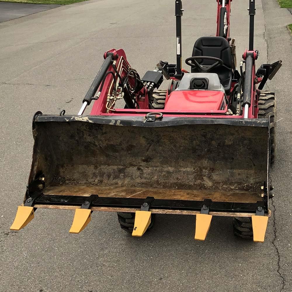 Bucket 23TF Tooth Bar, Universal Size Skid Steer Tractor, USA Made from United Attachments (Bucket Width: 66")