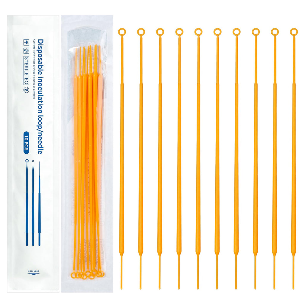 10μl Sterile Inoculating Loop and Needle Combo, 10pcs/Pack, 20pcs