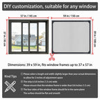 Magnetic Window Screen - DIY Adjustable Mesh, 55"x36", Bug-Proof & Airy