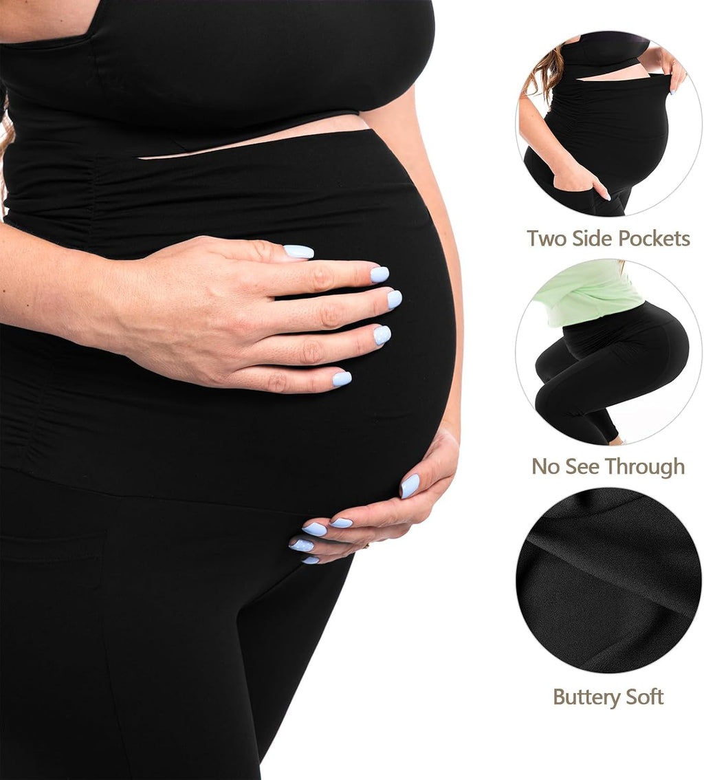 Maternity Leggings with Pockets Over the Belly