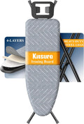 Folding Ironing Board - Height Adjustable Iron Board in Full Size, Wobble-Free & Heavy-Duty Ironing Board with Cover