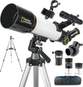 National Geographic Sky View 70mm Refractor Telescope with Panhandle Mount for Adults and Kids