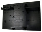 Pegboard Organizer 4 ft. Metal Pegboard Standard Tool Storage Kit with Black Toolboard and Black Accessories