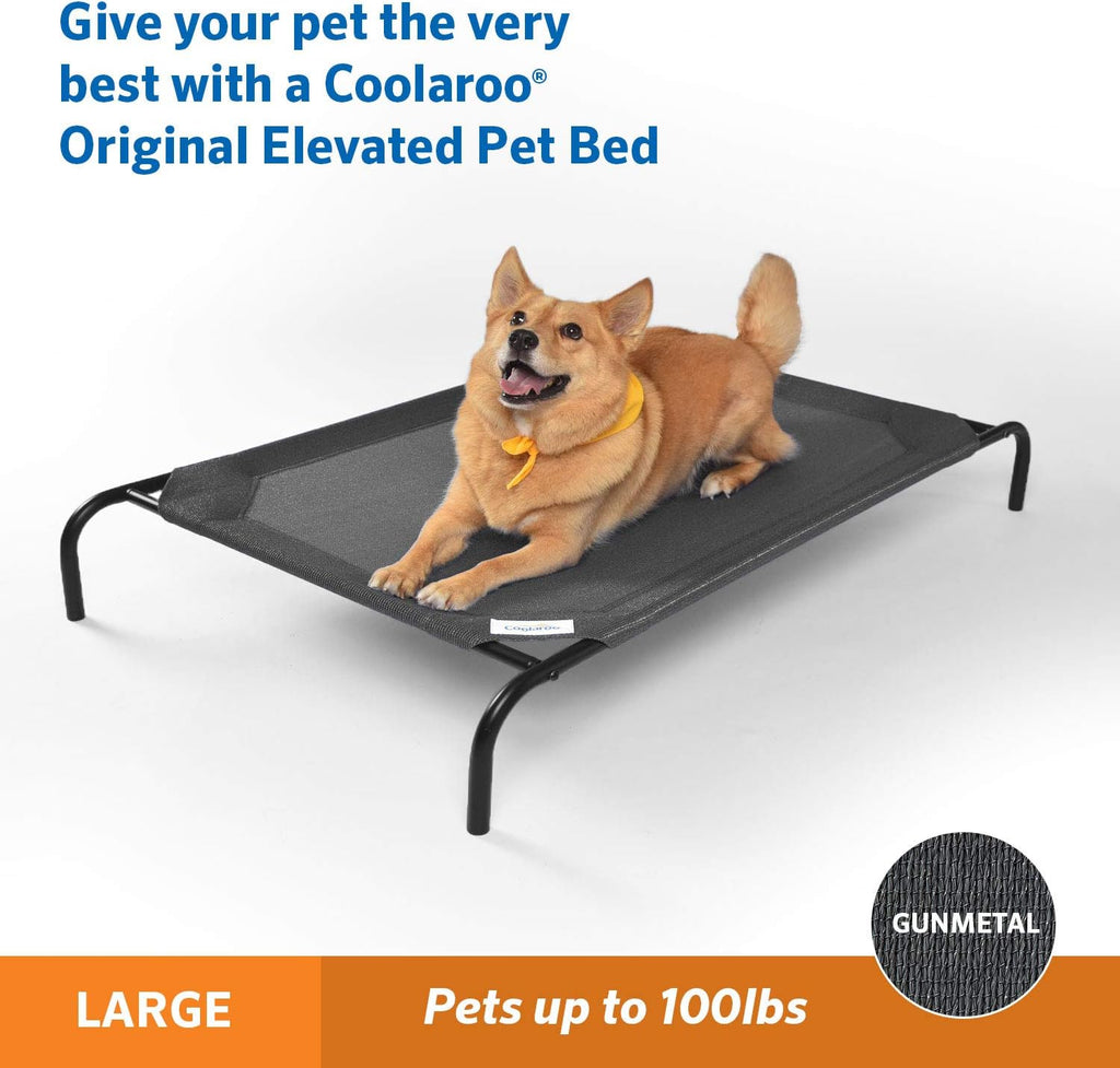 Original Elevated Dog Bed - Breathable Off-The-Ground Pet Bed with Cooling Fabric, Joint Relief & Moisture-Resistant