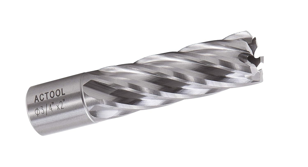 3/4" Diameter × 2" Depth of Cut HSS ANNULAR Cutter with 3/4'' Weldon Shank
