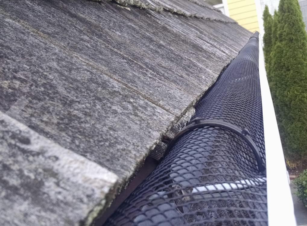 6” Gutter Guard Mesh - 20 Foot Leaf Guard Protects from Branches, Leaves, Debris - Easy Cut with Scissors to Custom