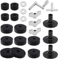 23 Pcs Cymbal Replacement Felt Accessories Kit Black For Drum | Felt Pads, Cymbal Sleeves, Wing Nuts, Washers
