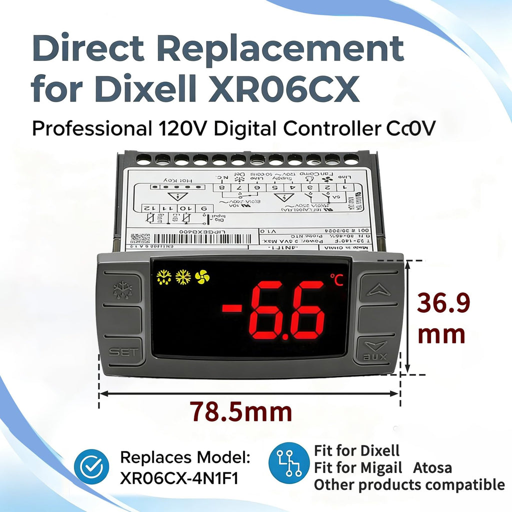 XR06CX-4N1F1 Temperature Controller Fit Commercial Refrigerators/Freezer