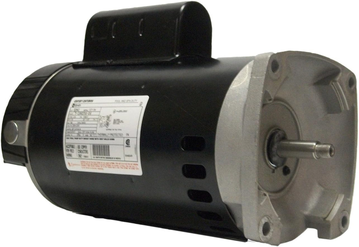 A.O. Smith B2842 1-1/2 HP, 3450 RPM, 9.6-8.8 Amps, 1.47 Service Factor, 56Y Frame, PSC, ODP Enclosure, Square Flange Pool Motor
