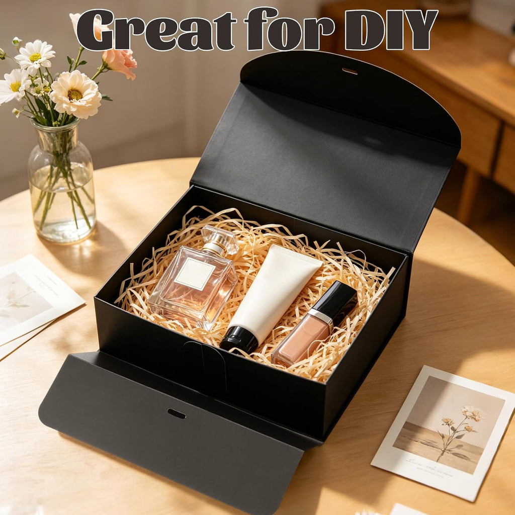 20PCS Black Gift Box with Lids Bridesmaid Proposal Box with Ribbon