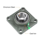 uxcell UCF207 Flange Block Bearings 35mm Bore Cast Iron Bearing Unit Set
