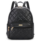 Mini Backpack Vegan Leather Small Backpack, Black