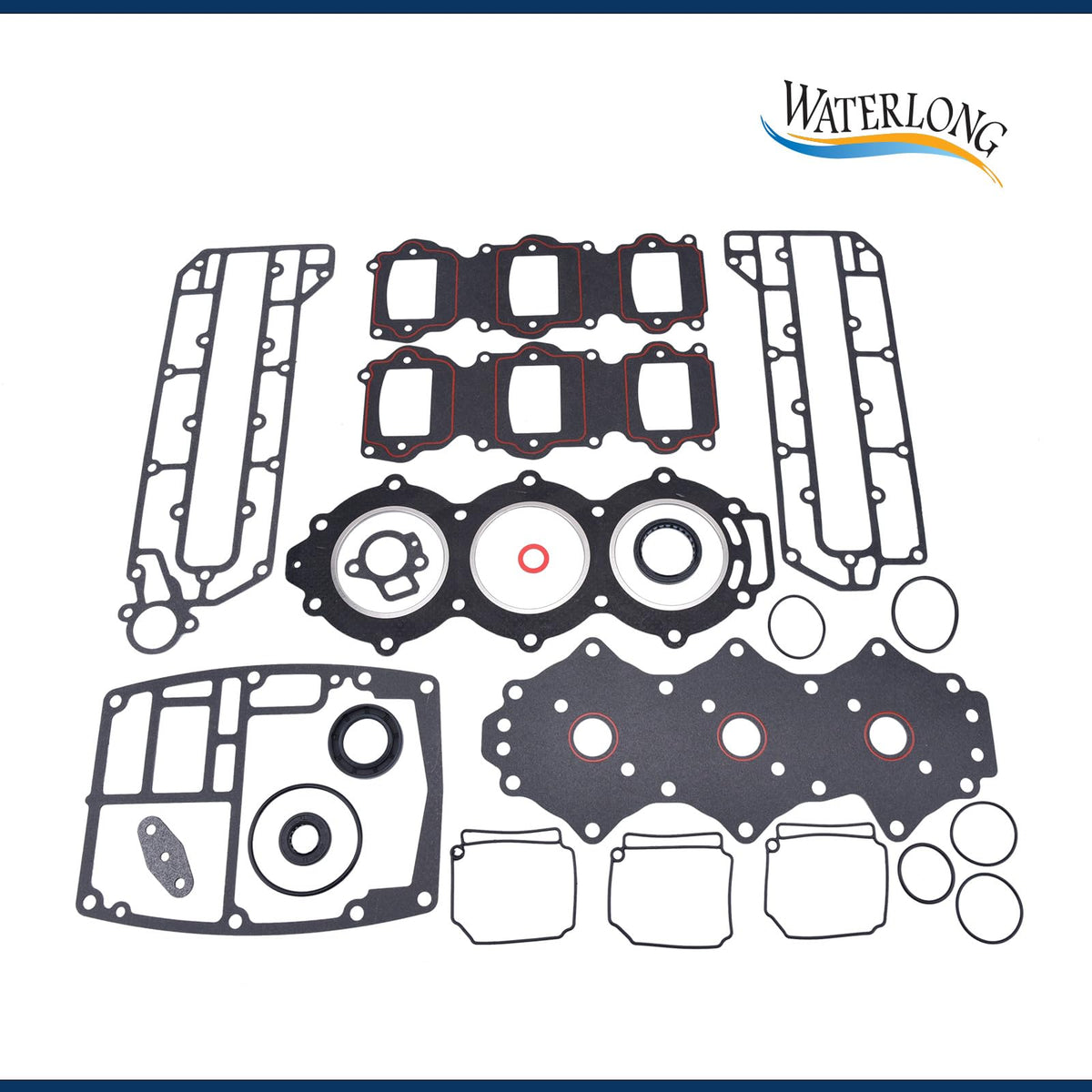 WATERLONG 6H3-W0001-02 Power Head Gasket Kit Replace for Yamaha Outboard 60HP 70HP 1994-2009 2 Stroke