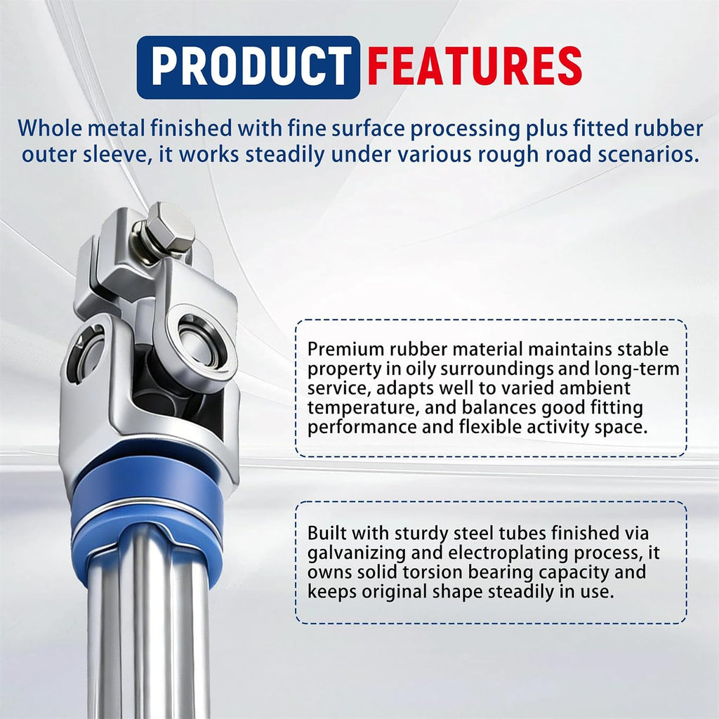waltyotur Steering Column Lower Intermediate Shaft Replacement for F-150 2009-2014 Replacement for Navigator 8L1Z3B676A with U-Joint Coupler