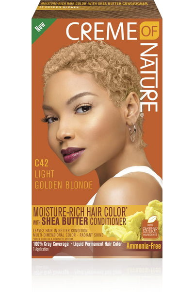 Moisture-Rich Hair Color, C42 Light Golden Blonde, 1 pk