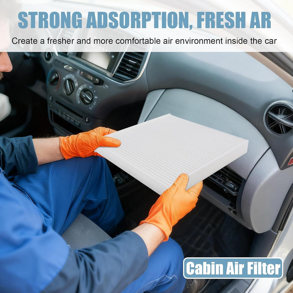 Engine & Cabin Air Filter Combo Set 87139-07010 17801-0H050 Compatible with Toyota 2007-2017 Camry 4
