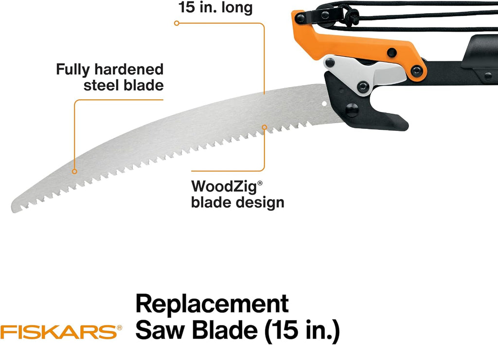 Fiskars 15" WoodZig Replacement Saw Blade for Fiskars Pole Saws