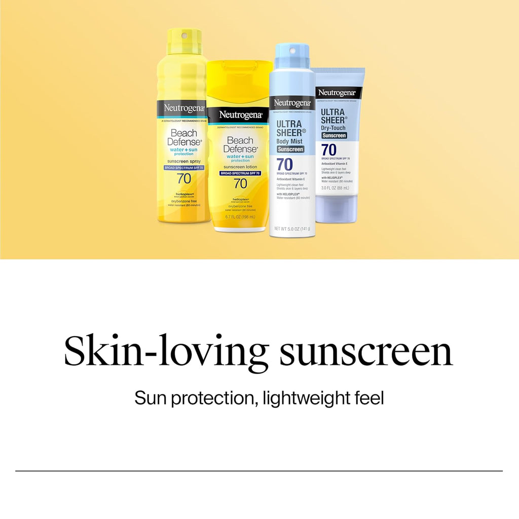 Neutrogena Ultra Sheer Sunscreen Serum SPF 60, Fragrance-Free, 1.7 fl. oz | Broad Spectrum UVA/UVB Protection