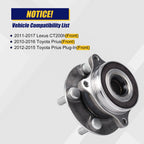 KUSATEC 513287 Front Wheel Bearing and Hub Assembly