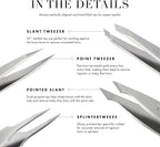 Slant Tweezer – Tweezerman Tweezers for Eyebrows Signature Red